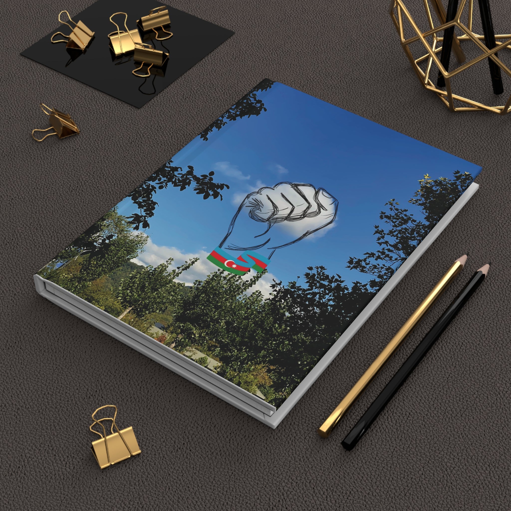 Hardcover Journal — Sky Fist & Cloud Art Notebook