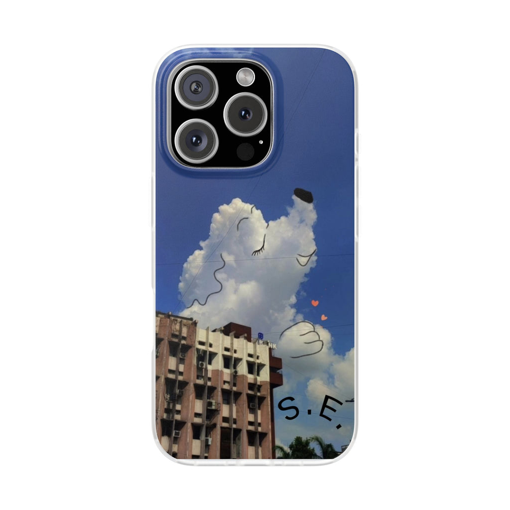 Cute Cloud Dog Phone Case — Sunny Sky Illustration iPhone Case