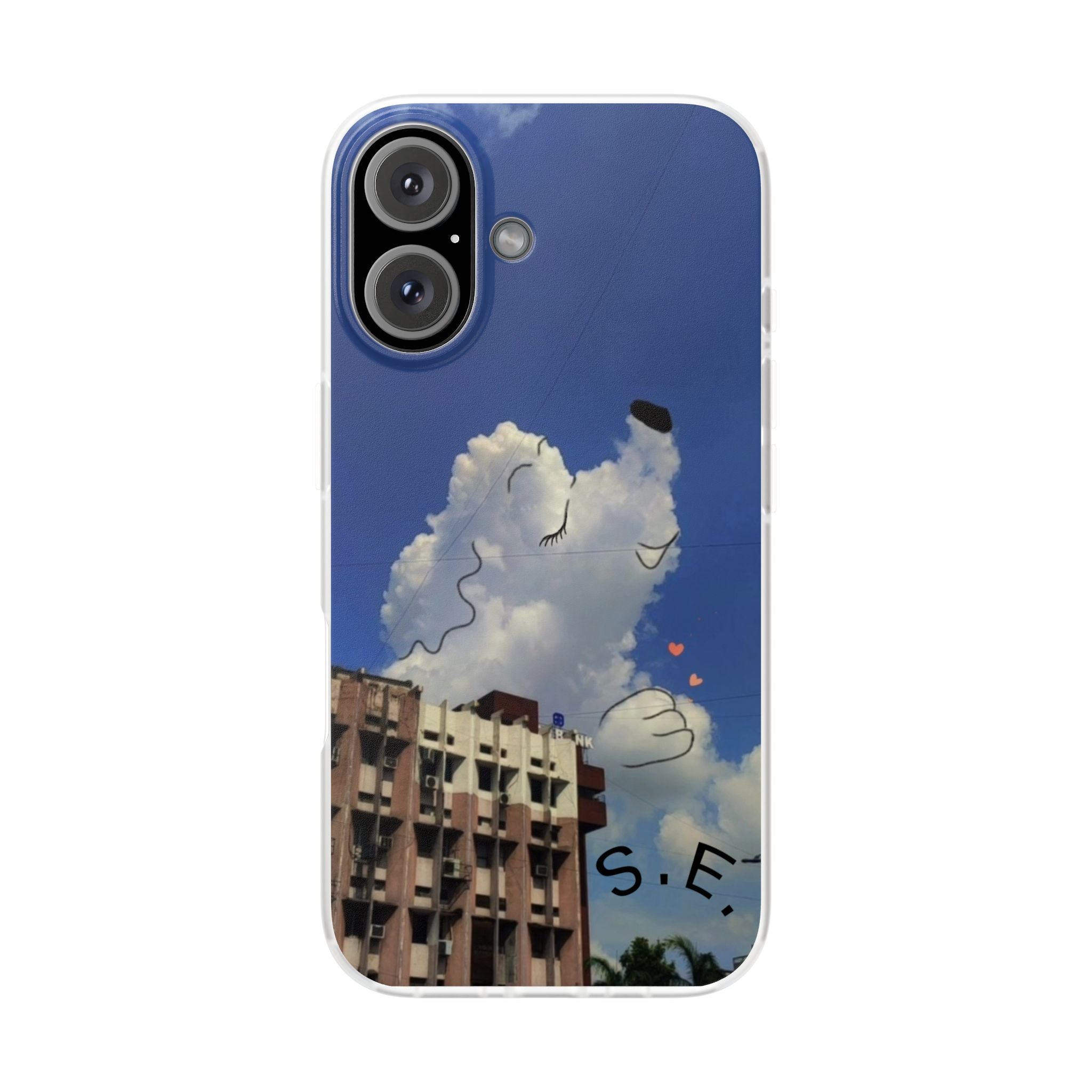 Cute Cloud Dog Phone Case — Sunny Sky Illustration iPhone Case