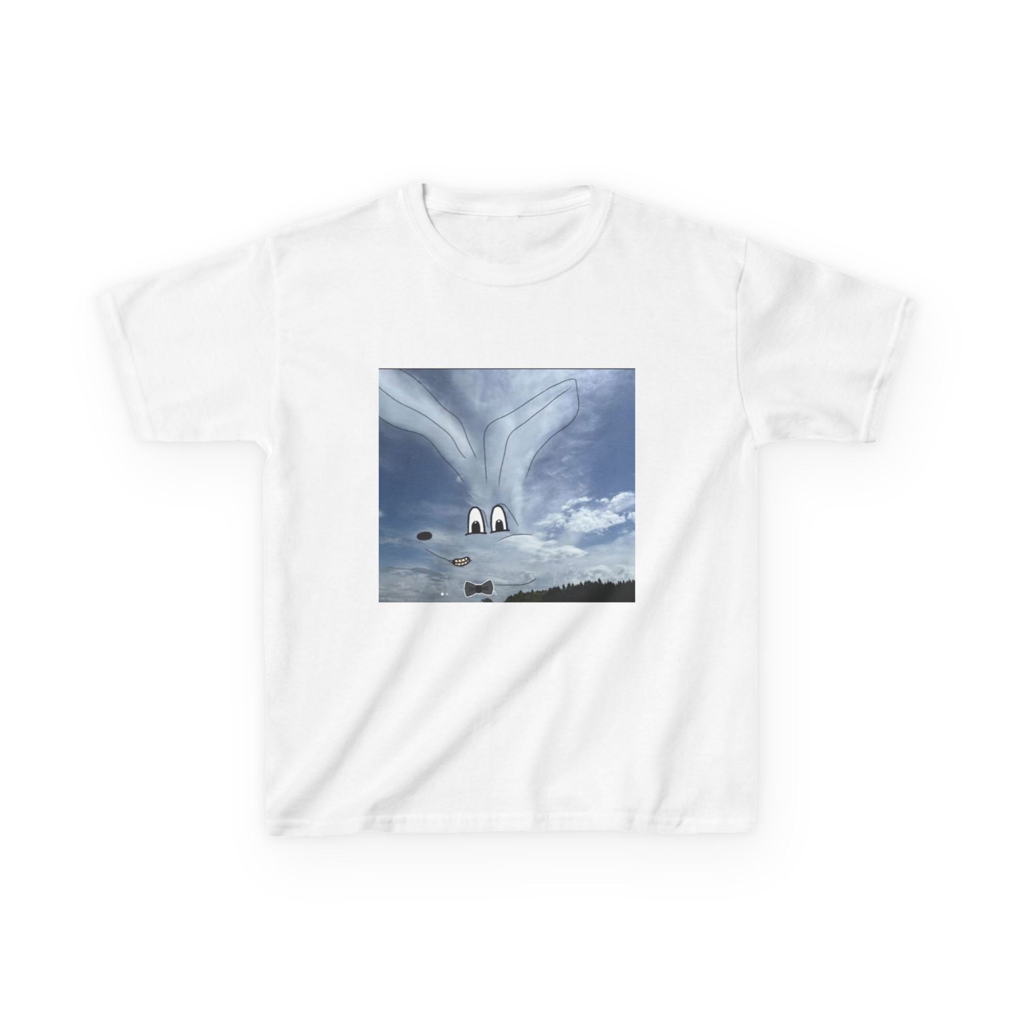 Kids T-Shirt — Whimsical Cloud Face Tee for Children