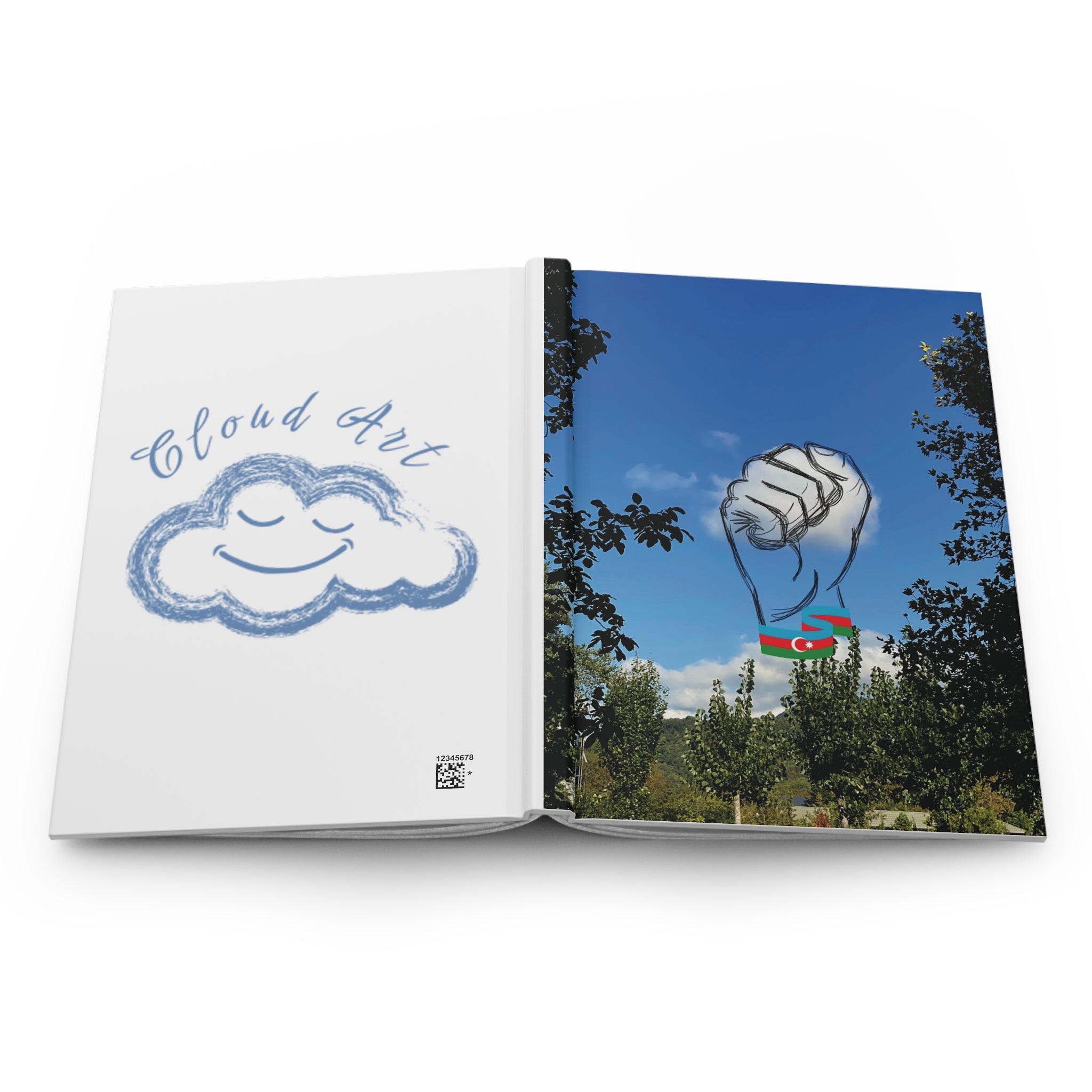 Hardcover Journal — Sky Fist & Cloud Art Notebook