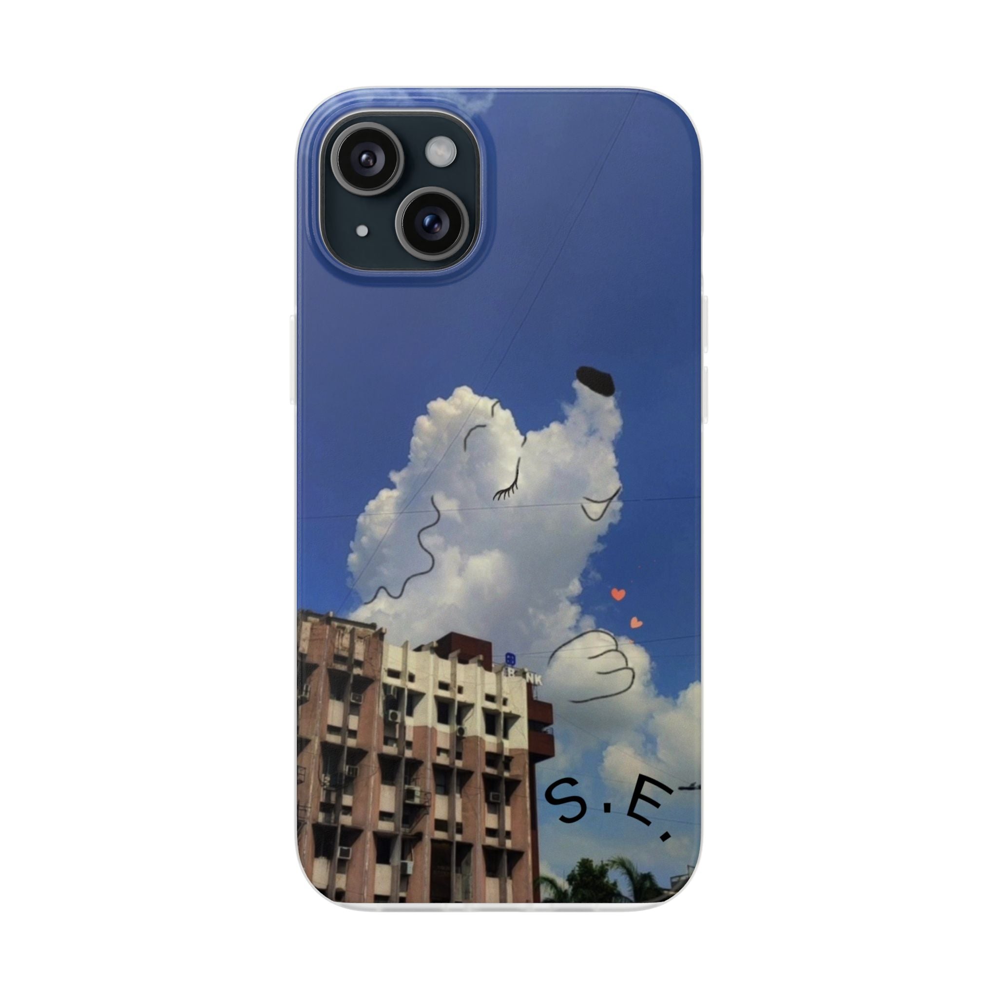 Cute Cloud Dog Phone Case — Sunny Sky Illustration iPhone Case