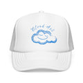 Cloud Art Embroidered Trucker Hat – Smiling Cloud Foam Cap