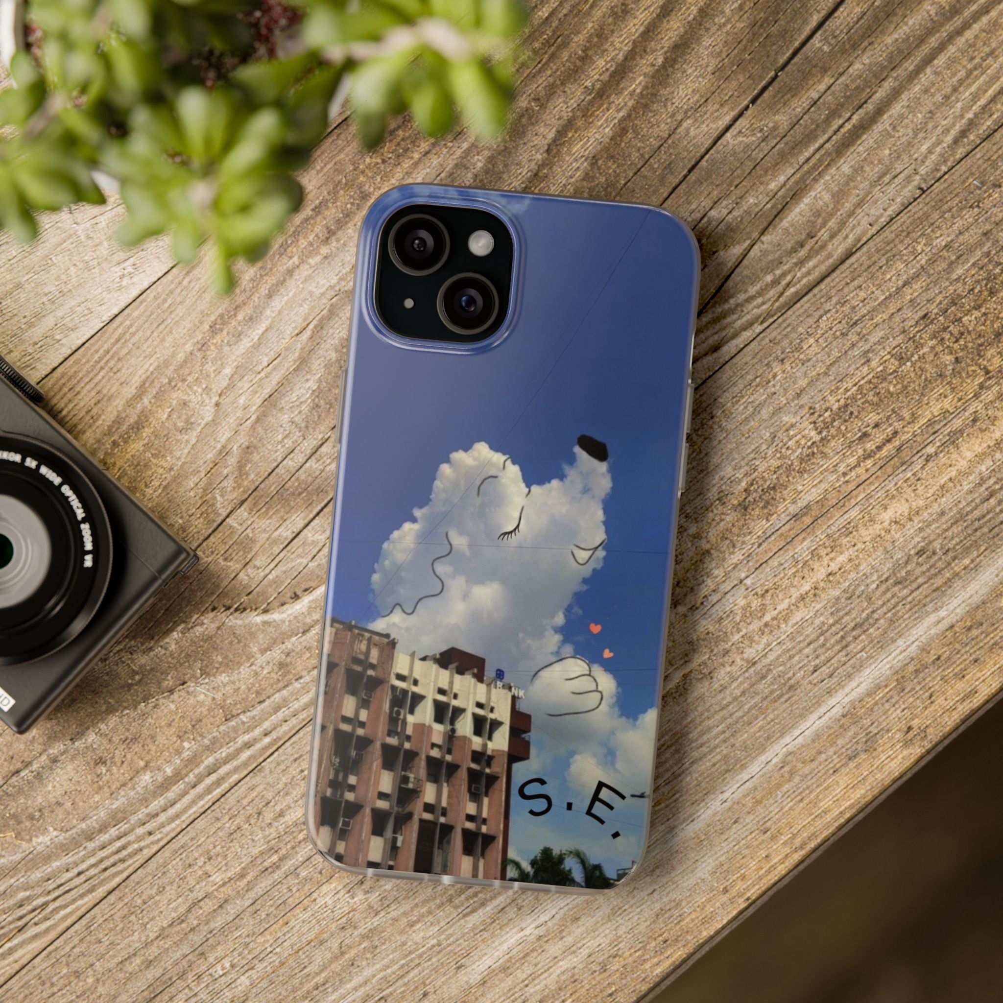 Cute Cloud Dog Phone Case — Sunny Sky Illustration iPhone Case