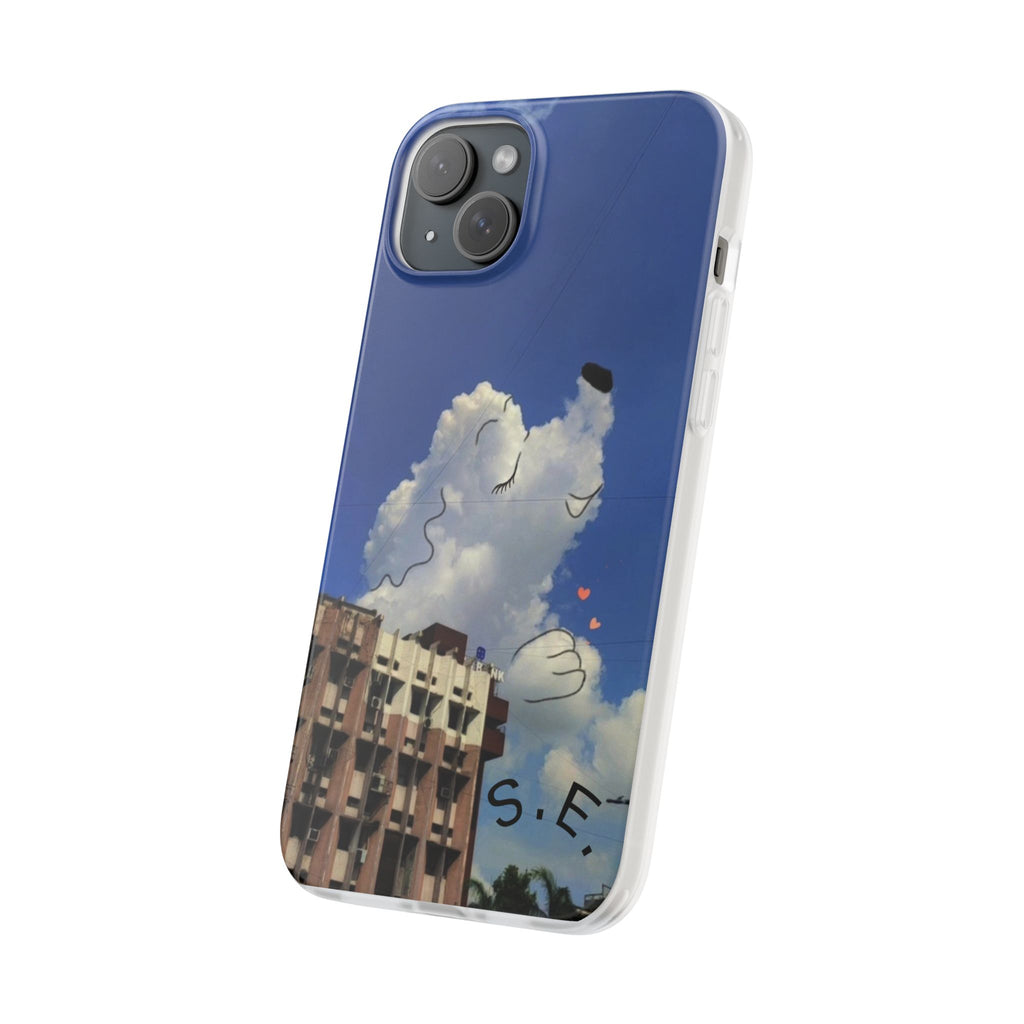 Cute Cloud Dog Phone Case — Sunny Sky Illustration iPhone Case
