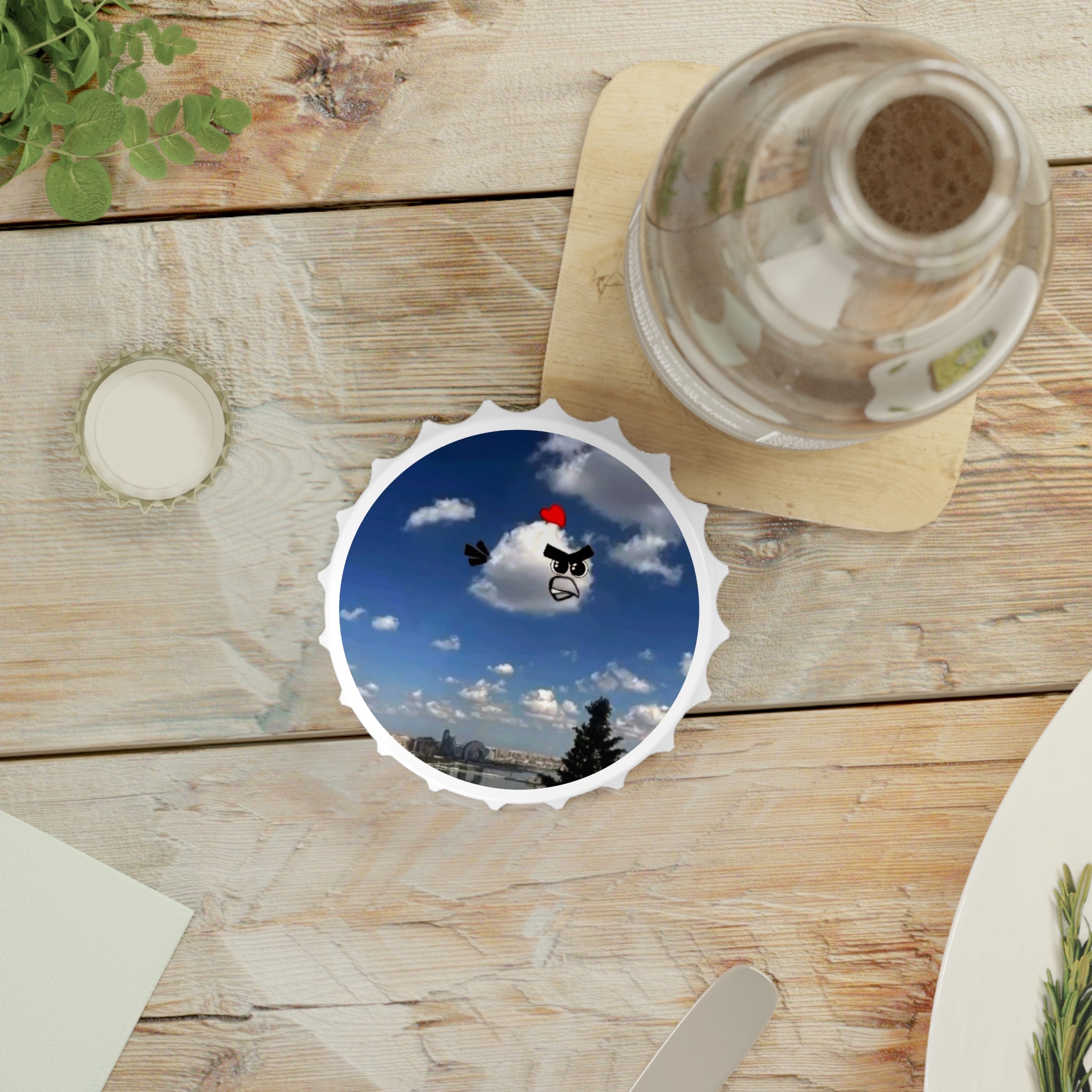 Angry Cloud Bottle Opener — Funny Sky Art Beer Opener