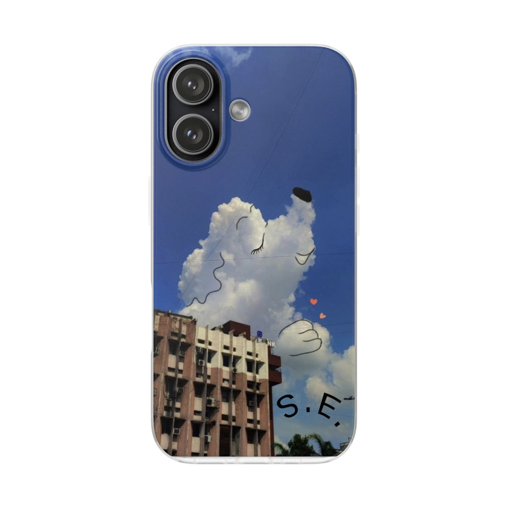 Cute Cloud Dog Phone Case — Sunny Sky Illustration iPhone Case