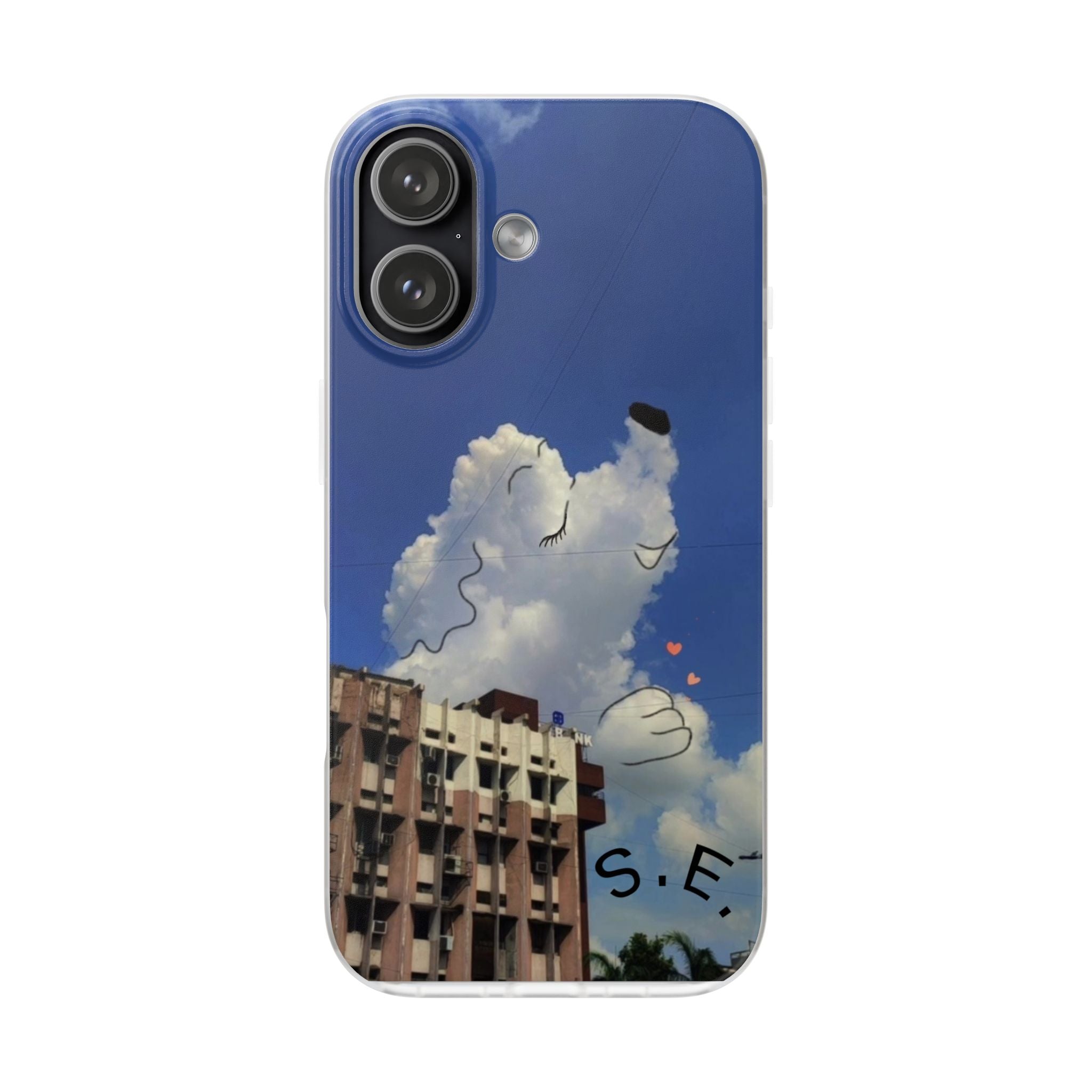 Cute Cloud Dog Phone Case — Sunny Sky Illustration iPhone Case
